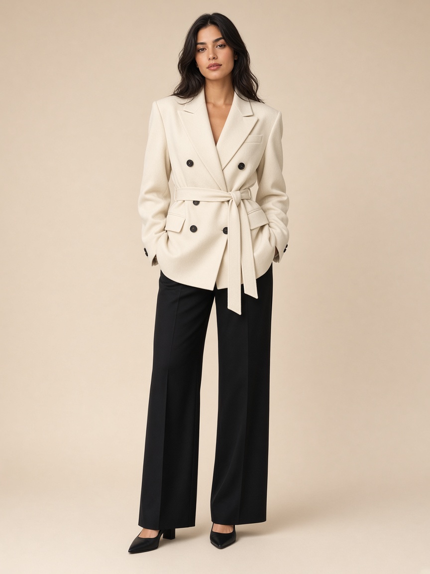 Oversize Kruvaze Blazer
