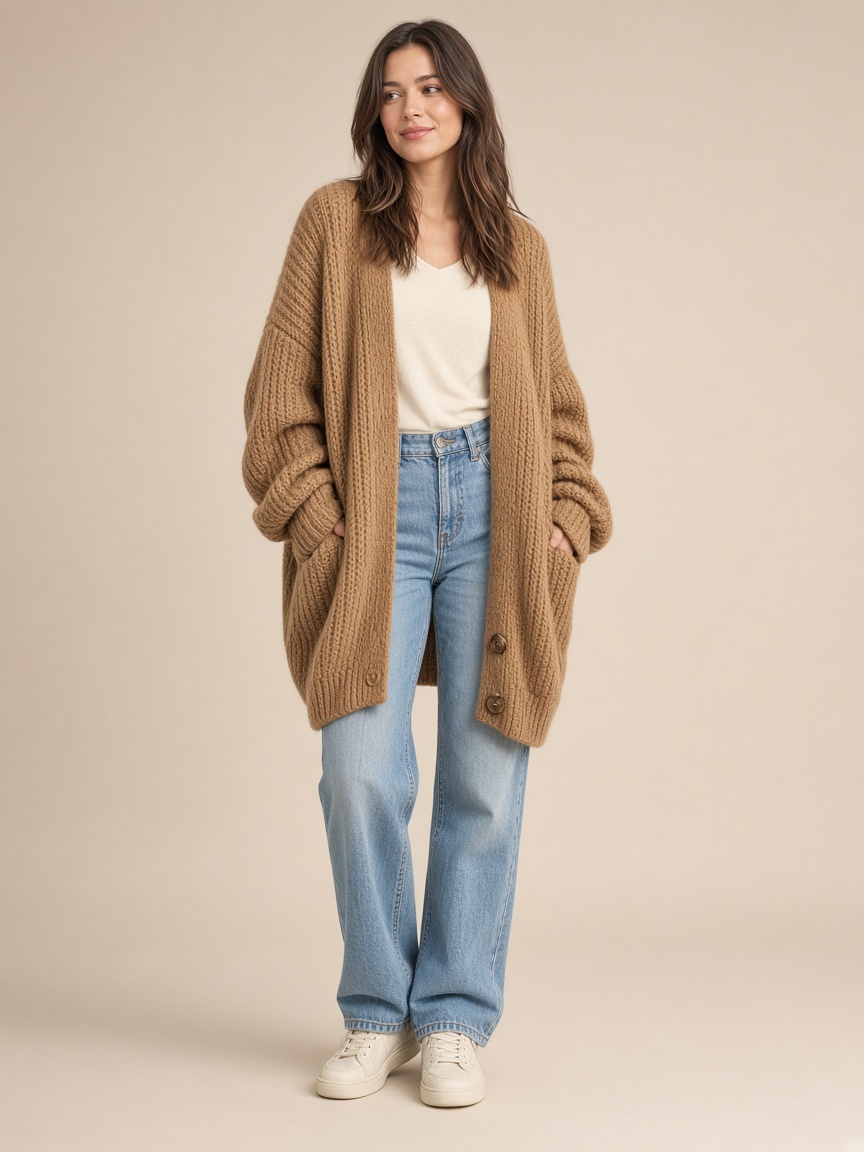 Oversize Triko Hırka